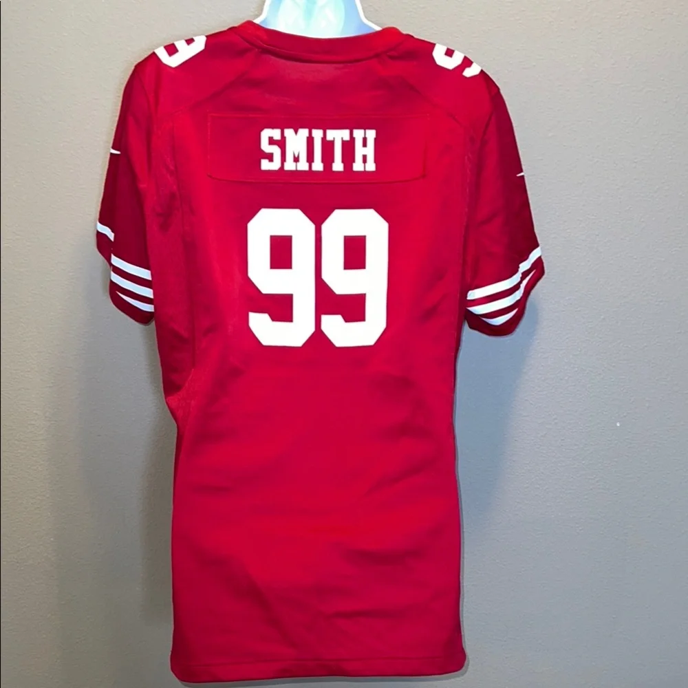 San Francisco 49ers Nike Jersey #99 Women’s Size XL Red White Oversized Top